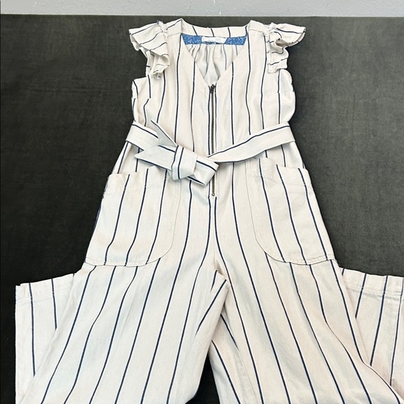 Anthropologie Navy and Cream Striped Jumpsuit - Picture 11 of 15